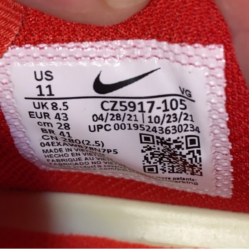 Nike Hyperdiamond 4 Elite Women’s Softball Red and White Sneakers Size 11 New - Picture 6 of 14